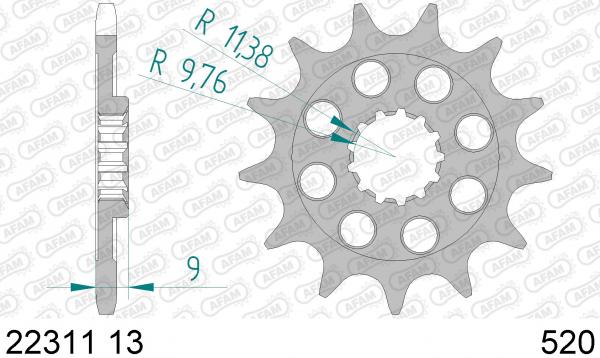 AFAM Kettensatz, SUZUKI RM-Z 250 L3, mit A520MX4-G Kette