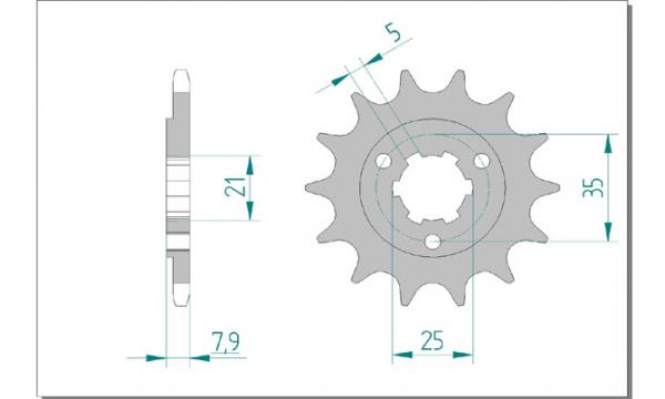 AFAM Kettensatz, SUZUKI DR 650 RSE M, mit A520XMR3 Kette
