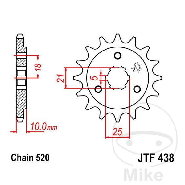 AFAM Kettensatz, SUZUKI DR 750 S J, mit A520XMR3 Kette