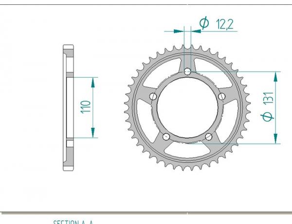 AFAM Kettensatz, BMW S 1000 XR, mit A525XHR3-G Kette