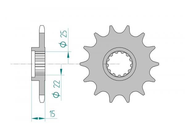 AFAM Kettensatz, KAWASAKI ZX 6 R ZX636 B1, mit A520XSR-G Kette