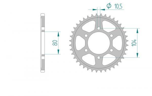 AFAM Kettensatz, KAWASAKI ZX 6 R ZX636 B1, mit A520XSR-G Kette