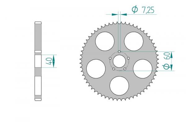 AFAM Kettensatz Alu, BETA Rev 80, mit A428R1-G Kette