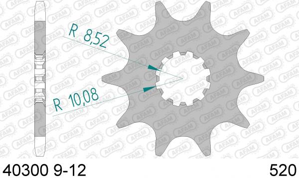 AFAM Kettensatz Alu, BETA Rev 3 125, mit A520MR2-G Kette