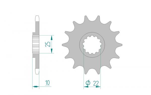 AFAM Kettensatz, DERBI 659 Mulhacen, mit A520XMR3 Kette