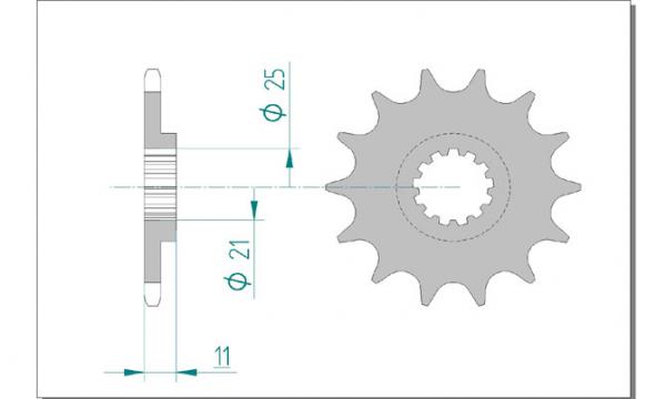 AFAM Kettensatz, HUSQVARNA TE 510, mit A520XRR3-G Kette