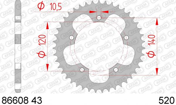 AFAM Kettensatz, TRIUMPH 900 Scrambler 694350 ->, mit A520XSR-G Kette