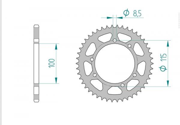 AFAM Kettensatz, PEUGEOT XP6 50 SM, mit A420R1-G Kette