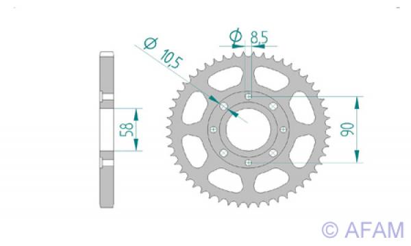 AFAM Kettensatz, DAELIM 100 Altino, mit A428R1-G Kette