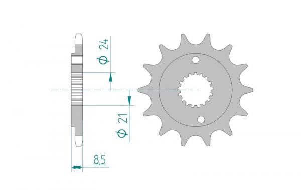 AFAM Kettensatz, SWM 440 Gran Turismo, mit A520XRR3-G Kette