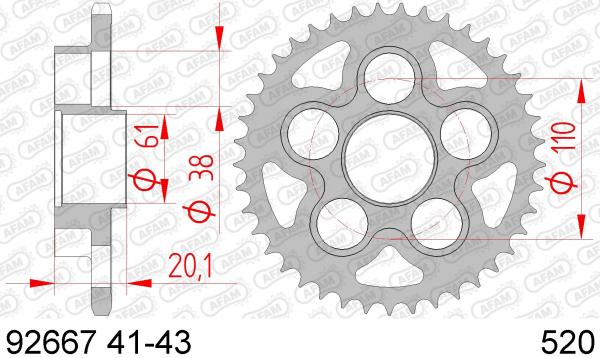 AFAM Kettensatz, MV AGUSTA 750 Brutale, mit A520XSR-G Kette