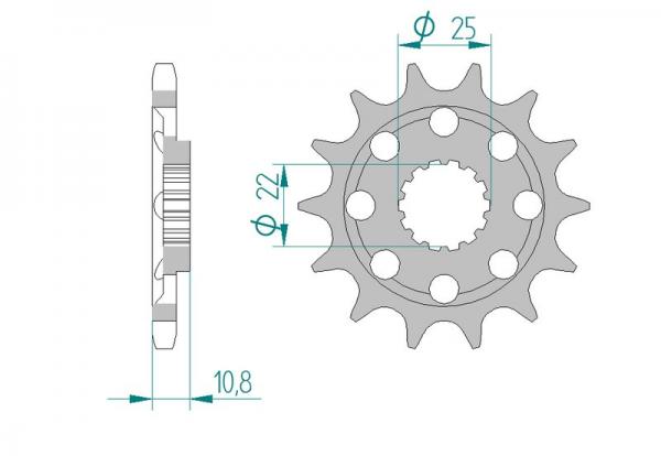 AFAM Kettensatz, MV AGUSTA F4RR 998, mit A525XHR3-G Kette