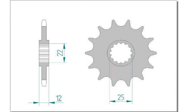 AFAM Kettensatz, GAS-GAS EC 300, mit A520XRR3-G Kette