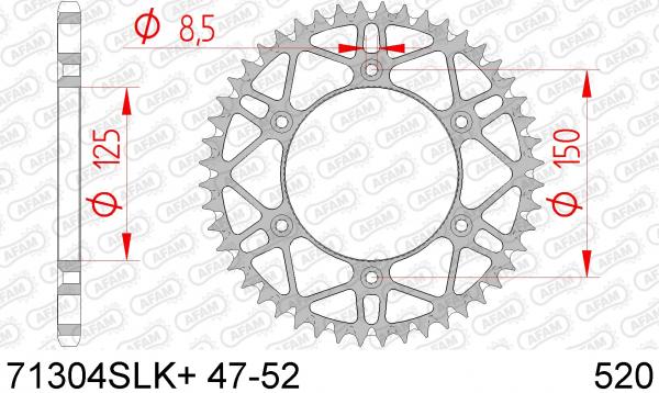 AFAM Kettensatz, KTM XC-F 250, mit A520MX4-G Kette