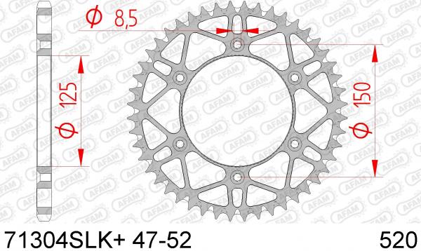AFAM Kettensatz, KTM EXC-F 450, mit A520XRR3-G Kette