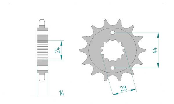 DID Kettensatz HONDA VT 750 S B, mit DID 525VX Kette
