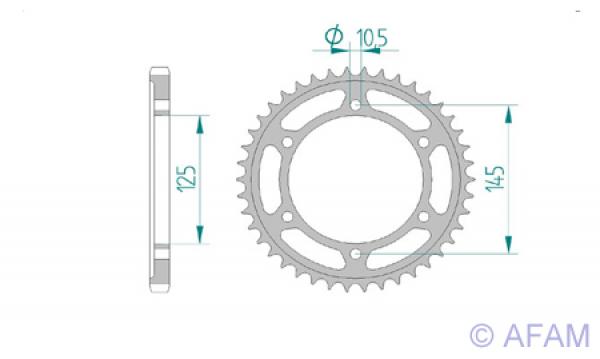 DID Kettensatz YAMAHA XJ 6 F Diversion, mit DID 520ZVMX Kette