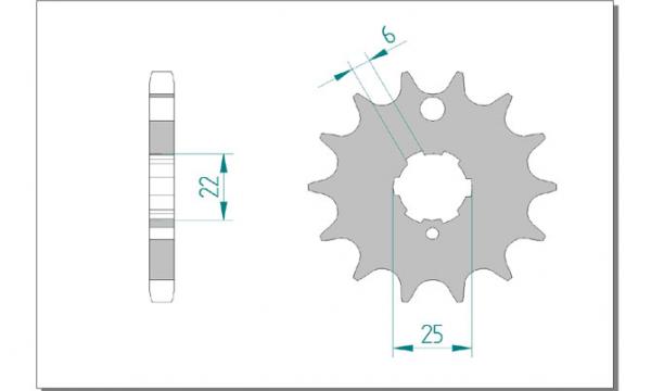 DID Kettensatz KAWASAKI Z 400, mit DID 530VX Kette