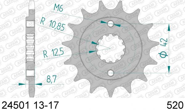DID Kettensatz KAWASAKI ZXR 400 R, mit DID 520VX2 Kette