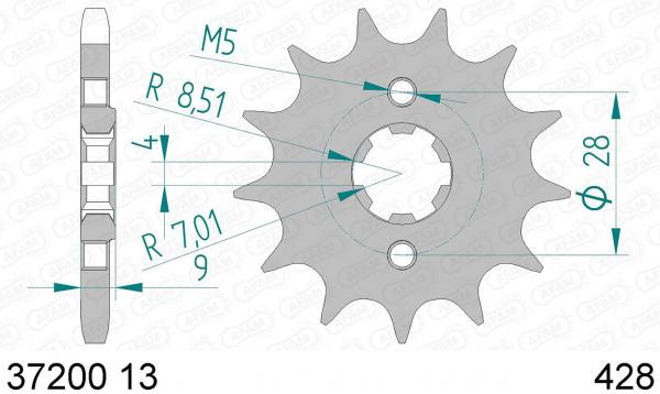 DID Kettensatz APRILIA RS4 125, mit DID GB428VX Kette