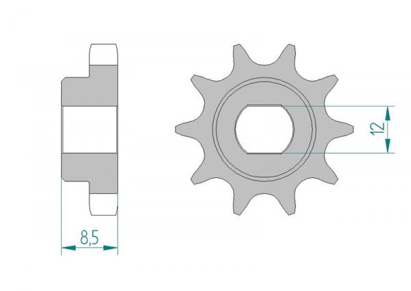 DID Kettensatz KTM SX 50, mit DID 415S Kette