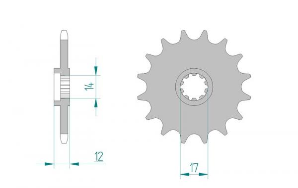 DID Kettensatz GAS-GAS SM 50 Rookie, mit DID 420D Kette