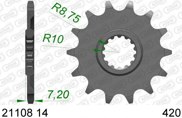 DID Kettensatz YAMAHA YZ 65, mit DID 420NZ3 Kette