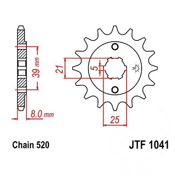 JT Ritzel 14Z Teilung 520