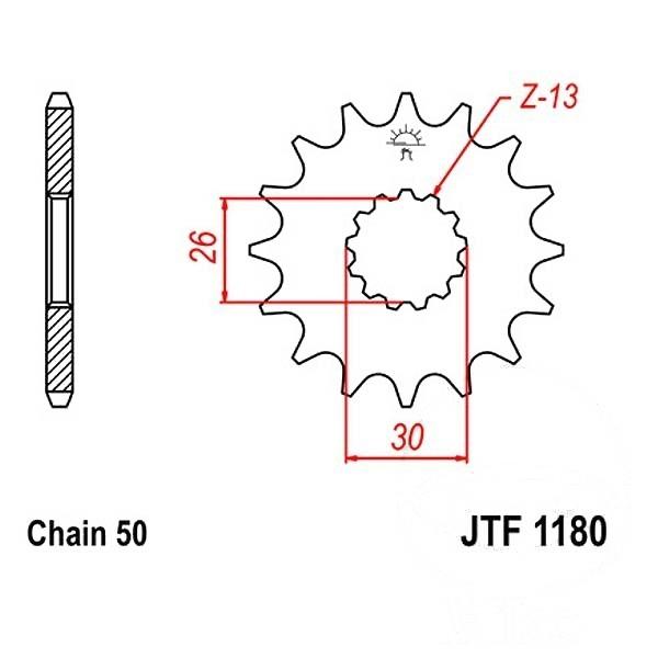 JT Ritzel 17Z Teilung 530
