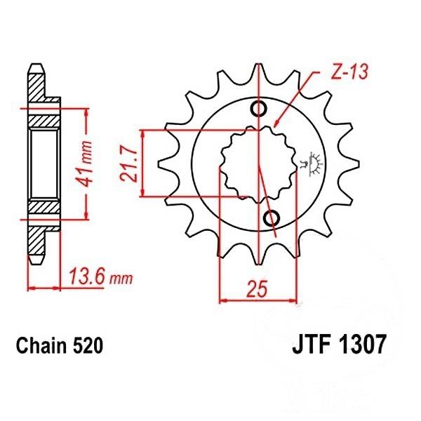 JT Ritzel 14Z Teilung 520