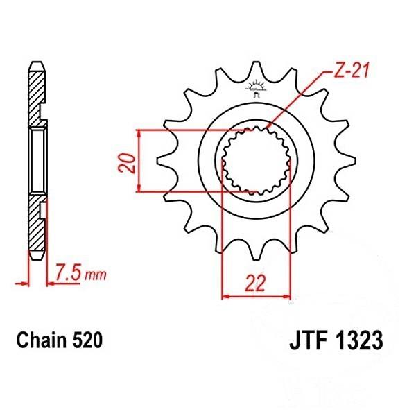 JT Ritzel Racing 14Z Teilung 520