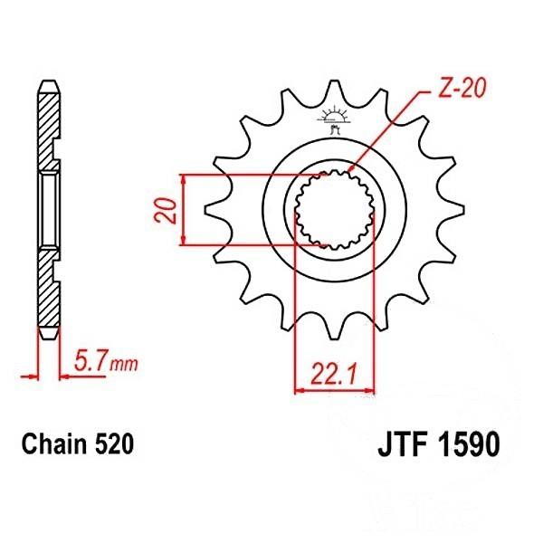 JT Ritzel 12Z Teilung 520