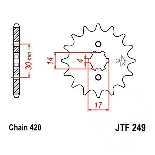 JT Ritzel 14Z Teilung 420