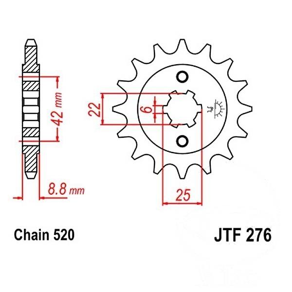 JT Ritzel 16Z Teilung 520