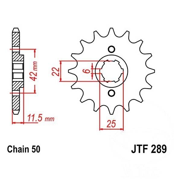 JT Ritzel 16Z Teilung 530