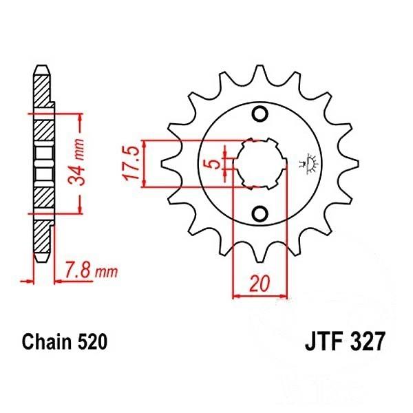 JT Ritzel 15Z Teilung 520
