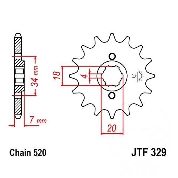 JT Ritzel 13Z Teilung 520
