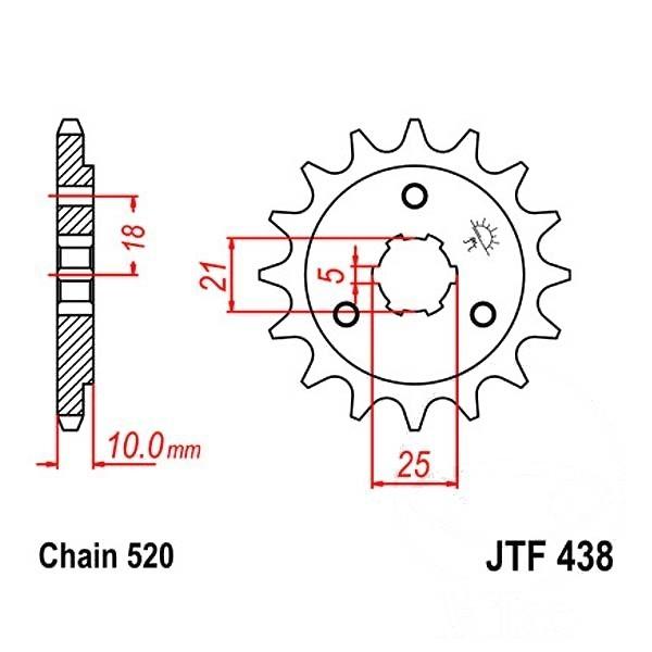 JT Ritzel 14Z Teilung 520