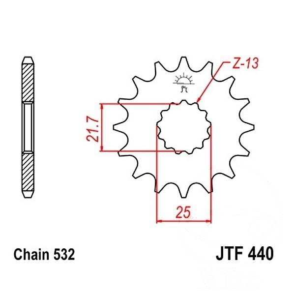 JT Ritzel 16Z Teilung 532