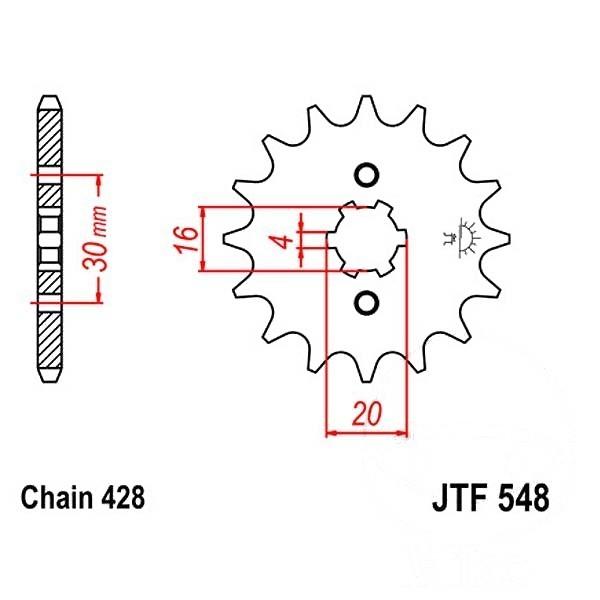 JT Ritzel 14Z Teilung 428