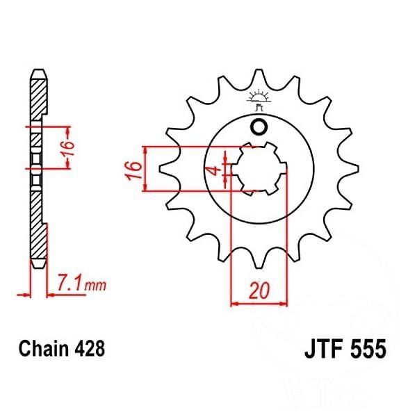 JT Ritzel 14Z Teilung 428
