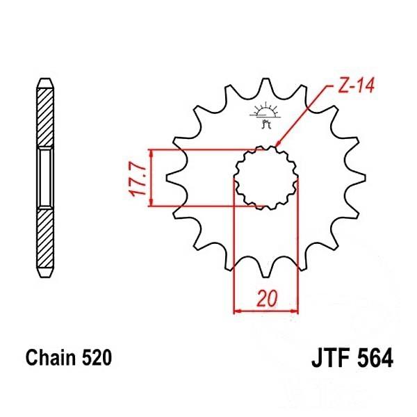 JT Ritzel 12Z Teilung 520