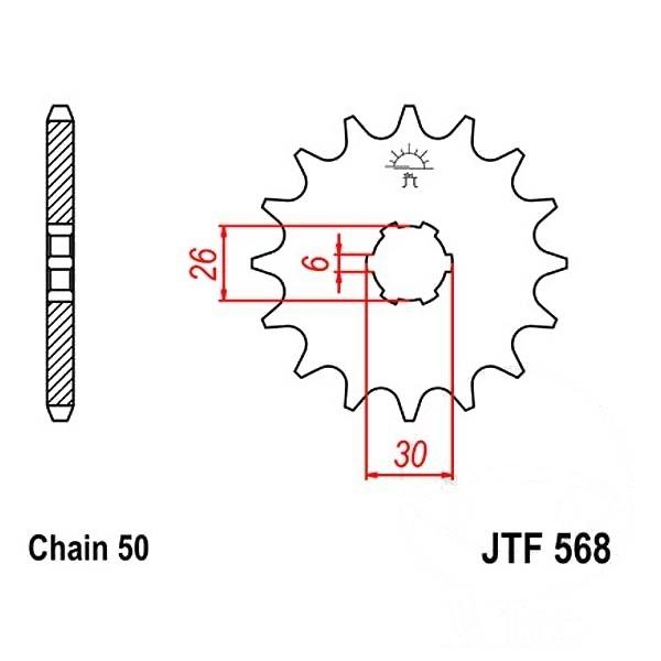 JT Ritzel 17Z Teilung 530