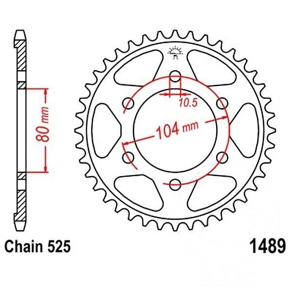 JT Kettenrad Stahl 41Z Teilung 525