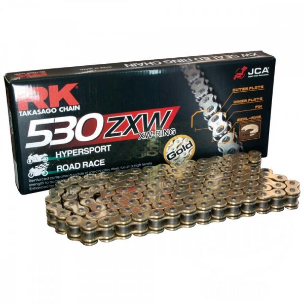 X-Ring Kette RK gold GB 530ZXW 110 Glieder offen mit Nietschloss gold
