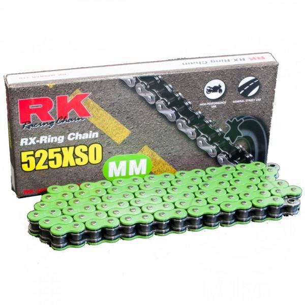 X-Ring Kette RK grün GN525XSO 118 Glieder offen mit Nietschloss