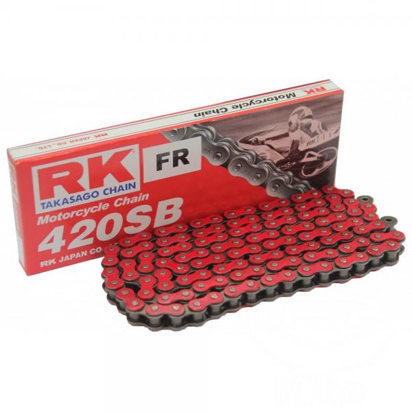 Kette RK rot RT420SB 84 Glieder offen mit Clipschloss