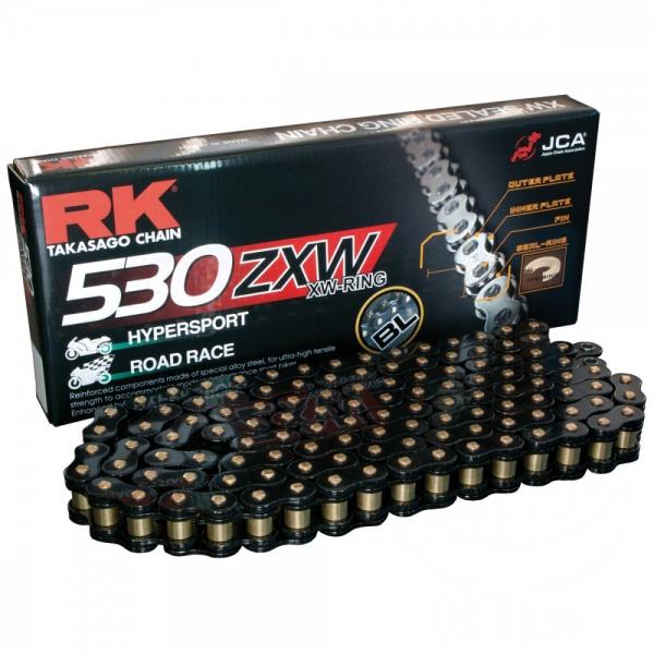 X-Ring Kette RK schwarz SW530ZXW 116 Glieder offen mit Nietschloss