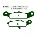 Bremsbelag EBC FA342R vorne links