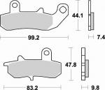 Bremsbelag hinten BRAKING 728SM1 Semi-Sinter standard